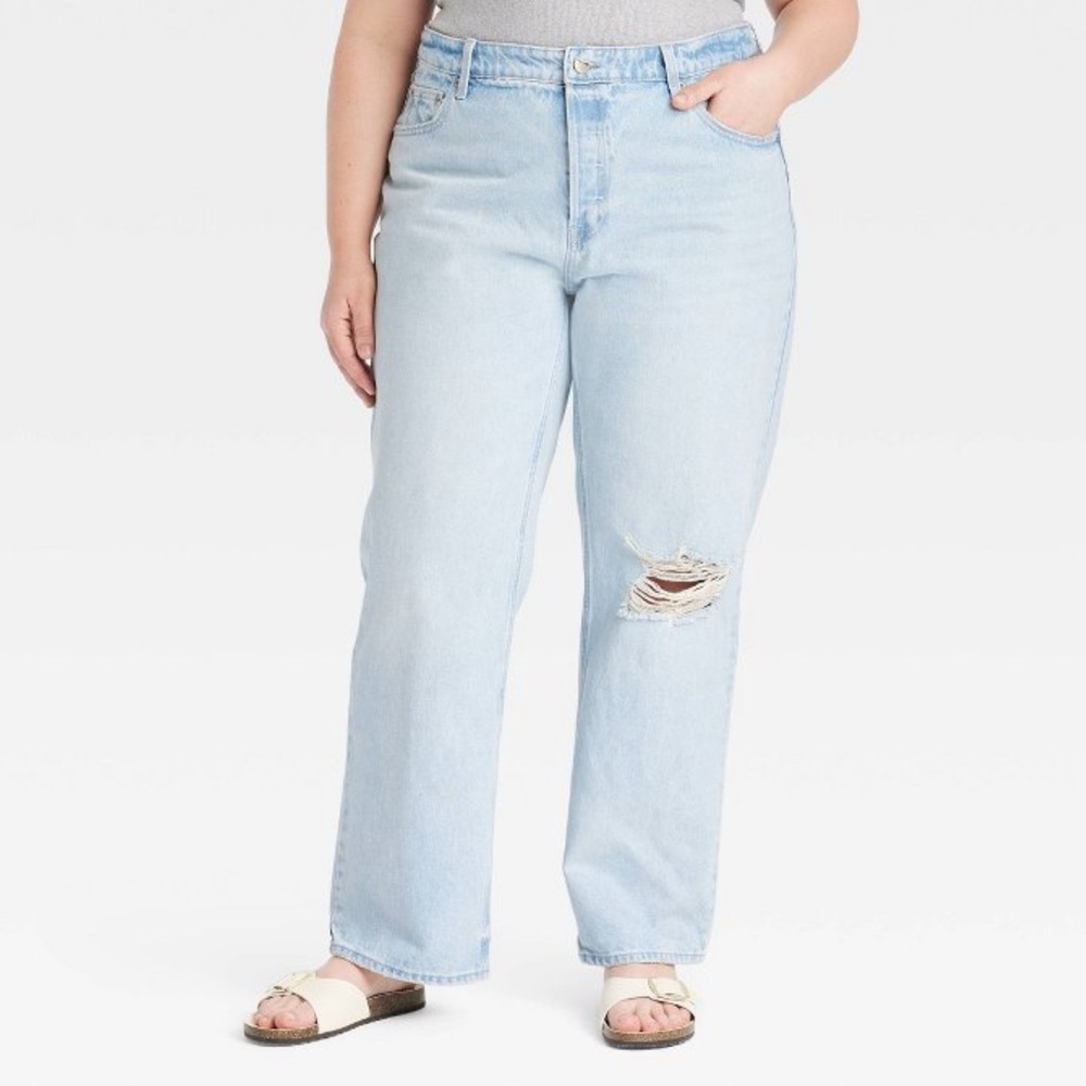 Women's Mid Rise 90s baggy Jeans - Universal Thread™ Light Wash
